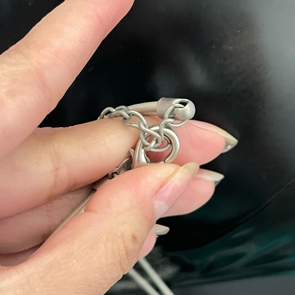 Chicos Silver Tone Rectangular Statement Necklace - image 6